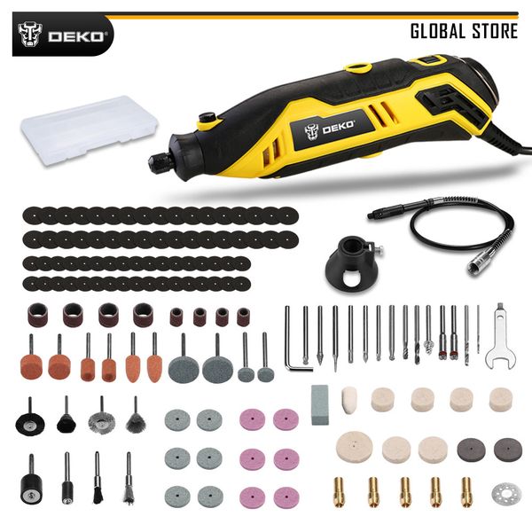 

deko dkrt01 220v variable speed mini grinder electric cutting polishing drilling rotary tool with accessories