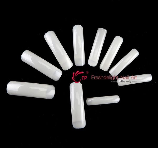 

500pcs/pack half well full cover white natural nail tips acrylic uv gel french false nail manicure diy art salon fake long tip, Red;gold
