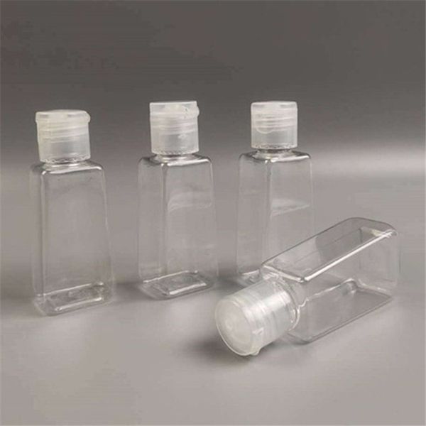 

30 мл пустой ручной дезинфектор pet пластиковая бутылка с флип-крышкой trapezoid form bottle для удаления макияжа дезинфицирующих жидких обр