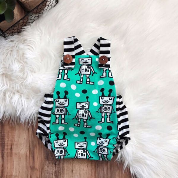 

2019 newborn baby boy девђка Ѭобо ѬомпеѬ лен одежда комбинезон outfit 0-18m hot, Blue
