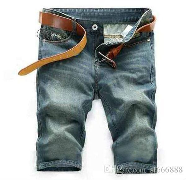 

2019, the new brand of fashion european and american summer denim shorts for men casual jeans d1221, Blue