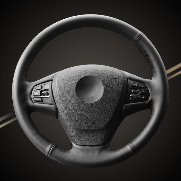 

auto braid on the steering wheel cover for x3 f25 2010-2020 x5 f15 2013-2020 diy car braiding wheel covers interior styling