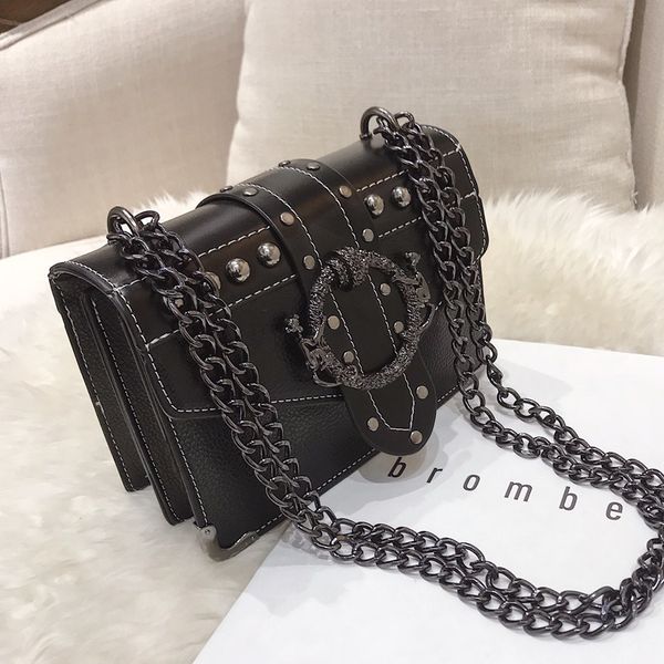 

women's fall / winter 2019 new square shoulder bag fashion korean wild shoulder bag