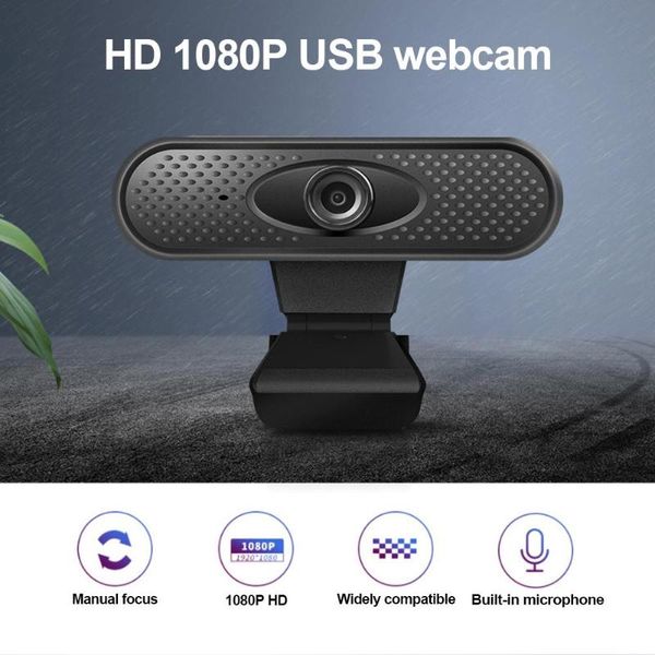

1080p usb hd camera with microphone driver-manual focusing multifunctional base webcam for online teaching live broadcast car