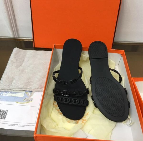 

2020 summer fashion women white black low heels slippers closed toe crystal slingback slippers luxury designer party shoes cc9#510
