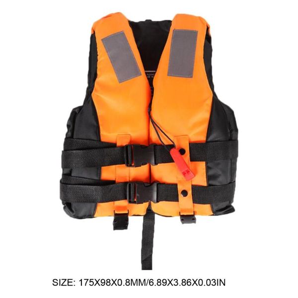 

life vest hit color water sport kid reflective strips vest jacket drifting life w/whistle marine drifting
