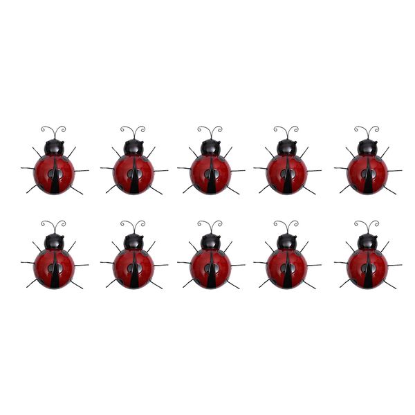

10pcs mini 10cm metal ladybug fence hanger wall hanging