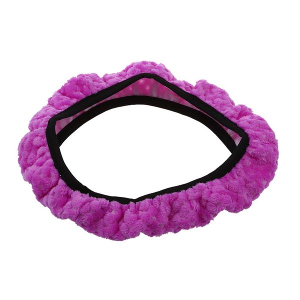 

winter car steering wheel cover/universal soft warm plush covers for steering women men girl car interior purple