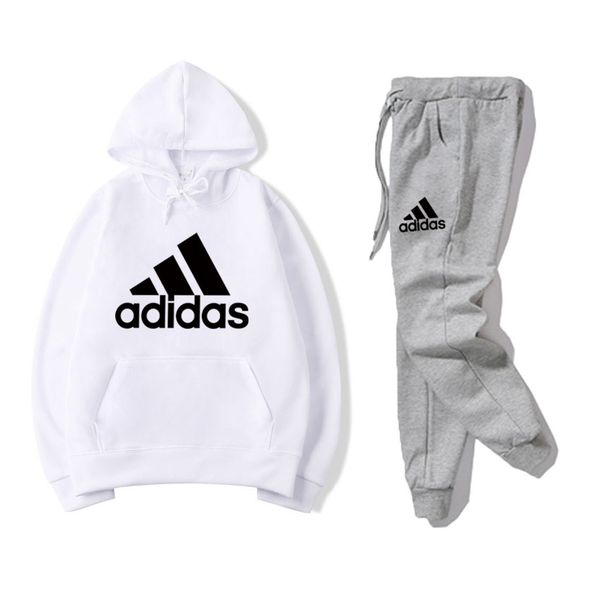 

2019 fashion women men tracksuits jacket students sport suit casual warm coat with pants, Gray