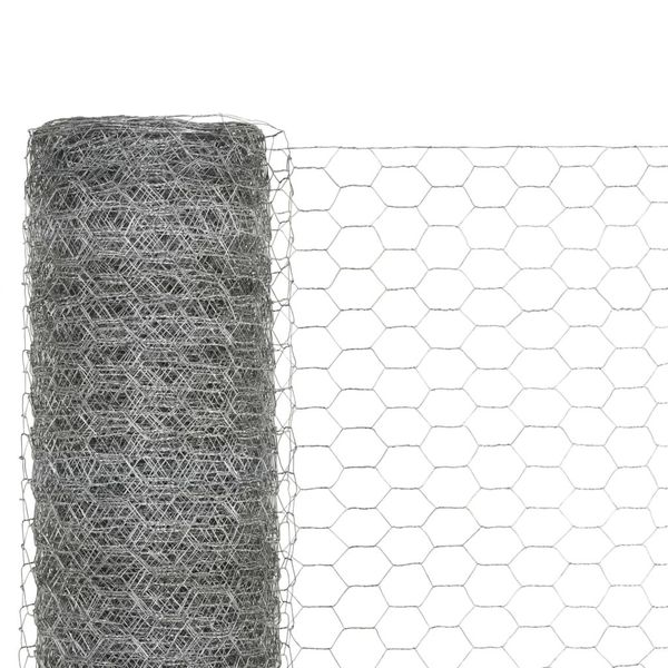 

25x1.5m silver galvanized steel hexagonal wire mesh garden sets