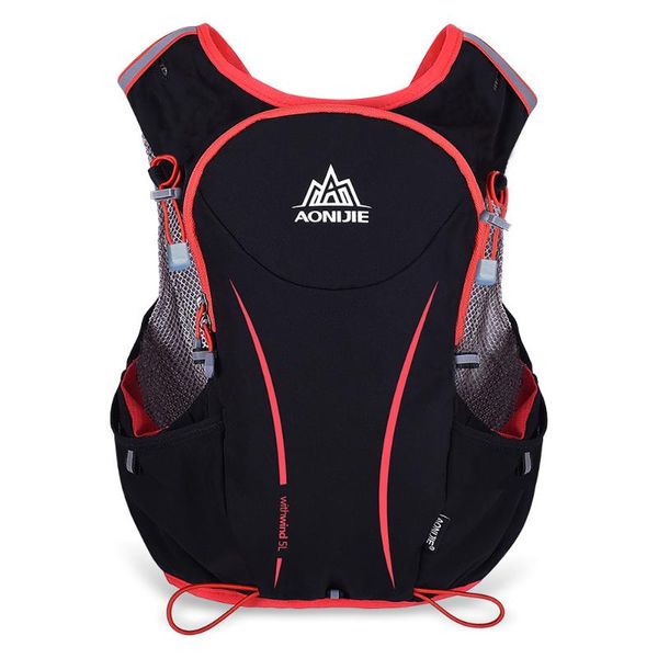 

aonijie men women 5l outdoor running backpack hydration vest pack cycling shoulder bag sports trail racing marathon hiking, Black;blue
