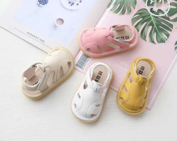 

детские сандалии 2019 летние кожаные баотоу мягкое дно детские сандалии 0-1-2 лет детская обувь бесплатная доставка, Black;red