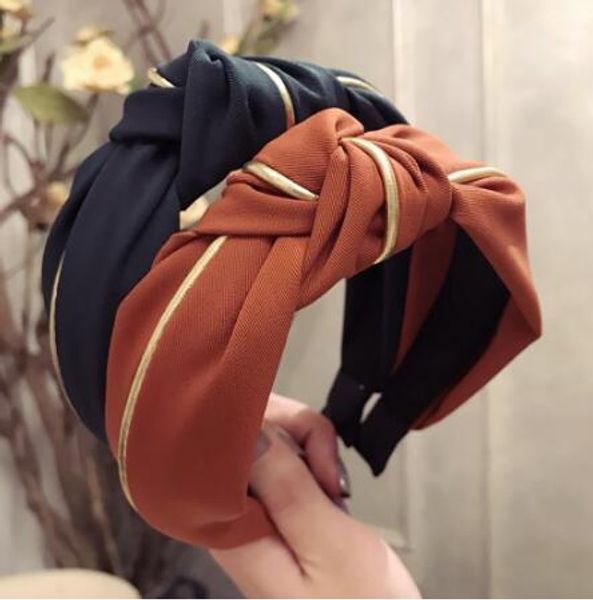 

fashion knot headband wide twist hairband fashion soft bow knot wide hair hoop knotted headband headwrap hair accessories gb1054, Silver