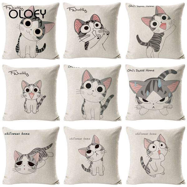 

cat pillowcase office car seat pillowcase linen pp cotton home l decorative soft and comfortable ... pillow case