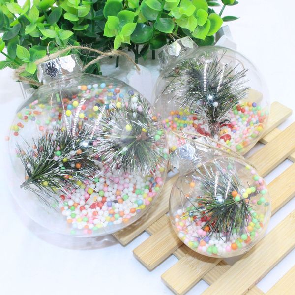 

christmas ball hanging ornament xmas tree pendant decoration plastic transparent ball decor for the new year gift natal 2018