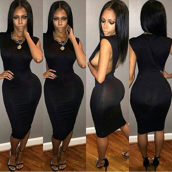 

womens designer fashion dressblack hip nightclub dress kvua, Black;gray