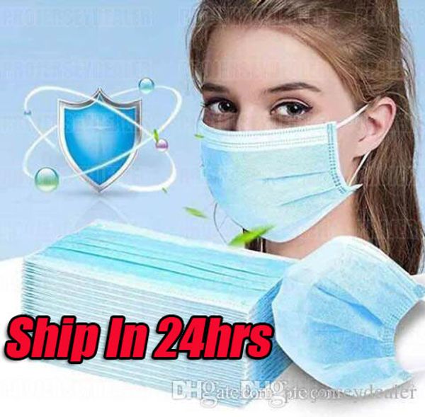 

dhl disposable mask 3-layer protective face mask anti pm2.5 breathable facial dust mask in stock ship in 24hrs