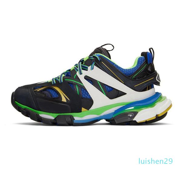 

designer casual shoes triple s track grey orange yellow men women casual shoes platform sports sneakers trek mens trainers l29, Black