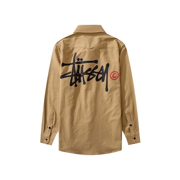 

stussys classic tide brand cardigan designer shirt luxury casual shirt fashion trend hoodie street hip hop shirt loose jacket, White;black