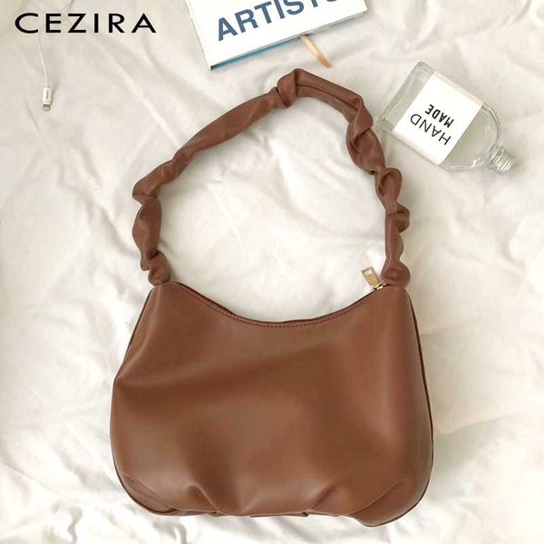 

cezira new fashion hobo for women soft vegan leather ladies shoulder bag pu handbag casual female tote bolsa