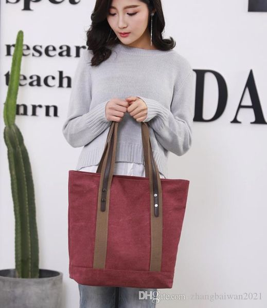 

2019 new fashion wild lady shoulder bag tote bag large capacity casual simple with leather backpack
