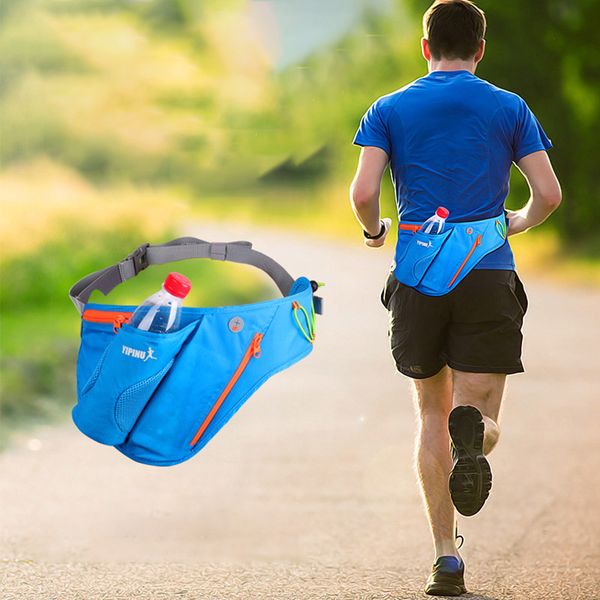 

running bag sports water bottle holder running belt waist bag nylon waterproof fanny pack men women sport camping hiking