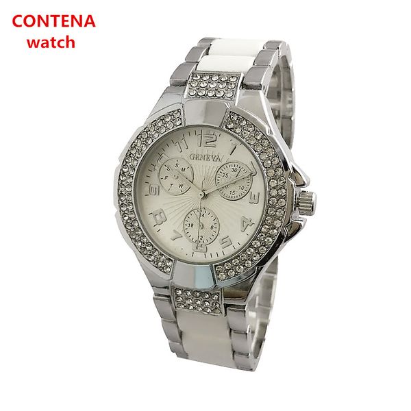 

2019 new fashion casual women watches band contane stainless steel strap belt women watch female clock montre femme gift, Slivery;brown