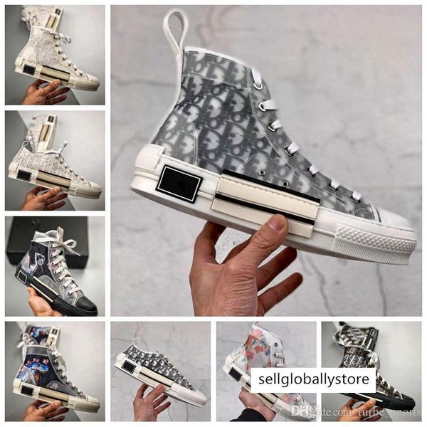 

20ss new flowers technical canvas b23 high luxury sneakers vintage platform in oblique mens b24 womens fashion boots designer shoes