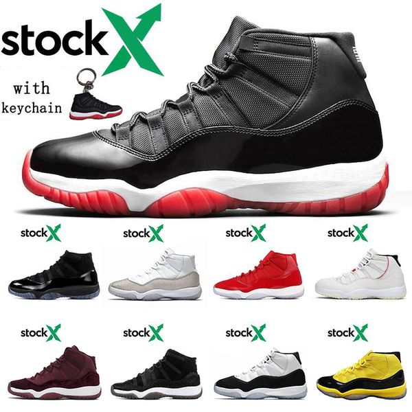 

discount bred metallic silver 11 11s basketball shoes concord 45 cap and gown snakeskin white bred women mens trainers sneakers 5.5-13, White;red