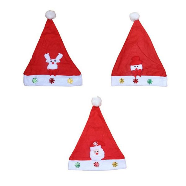 

new christmas hat for kids and adults christmas snowman/deer/santa claus pattern christmas decoration cap fashion accessories, Blue;gray