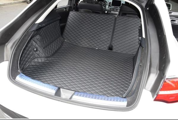 

fiber leather car trunk mat for - gle320 gle coupe gle400 gle450 gle500 gle350d 2016 2017 2018 c292 car accessories