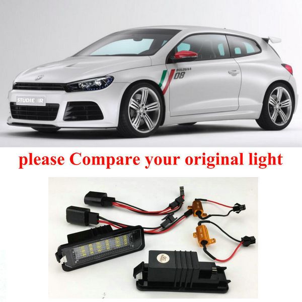 

2 лампы ксенон белый светодиод номерной знак света для лупо 98-05 сирокко 2008 безошибочное canbus