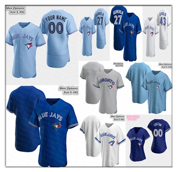

2020 blue jays jersey toronto bo bichette vladimir guerrero jr. cavan biggio justin smoak shoemaker hernandez hyun-jin ryu travis shaw 4xl, Blue;black