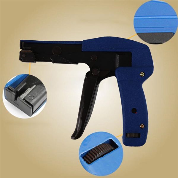 

кабельная стяжка пистолет тг-100 крепление и резка автоматическое натяжение для нейлонового кабеля специальные плоскогубцы ручной инструмент, Black