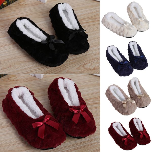 

newly super soft warm cozy fuzzy soft slippers non-slip lined socks for women thicken floor socks dod886, Black