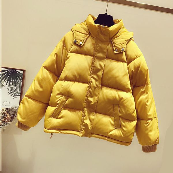 

winter down cotton jacket women parka warm thick coat short plus size woman down hooded coat, Tan;black