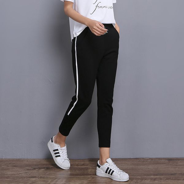 

peneran new sweatpants women sports pants 2020 jogging pants women running sport track stripe sport trousers black orange, Black;blue