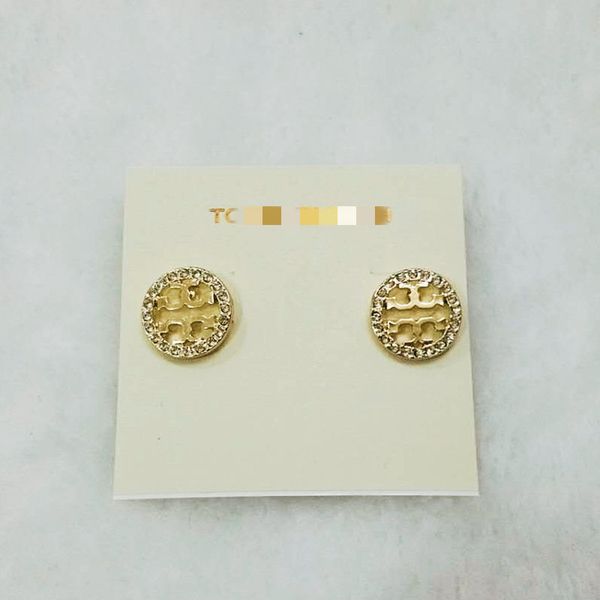 

t буквы нового искристого цвета алмазного бурение серьга европейская и американская глянцевая pearl lady браслет шпилька серьга, Golden;silver