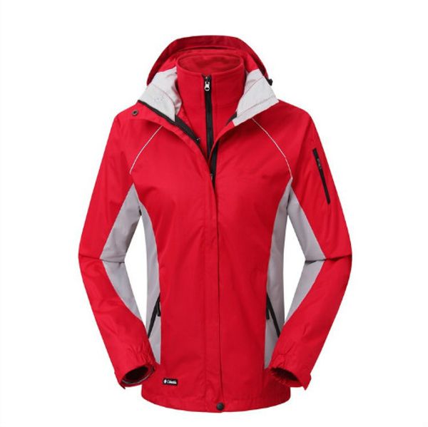 

autumn and winter outdoor three in one two sets of thick fleece waterproof breathable mountaineering suit men women storm jacket, Blue;black