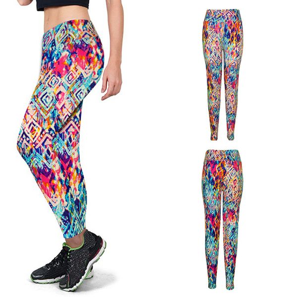 

women yoga pants 2019 women's high-waist hip bottom pants running fitness yoga nine-minute running sportswear@5, White;red
