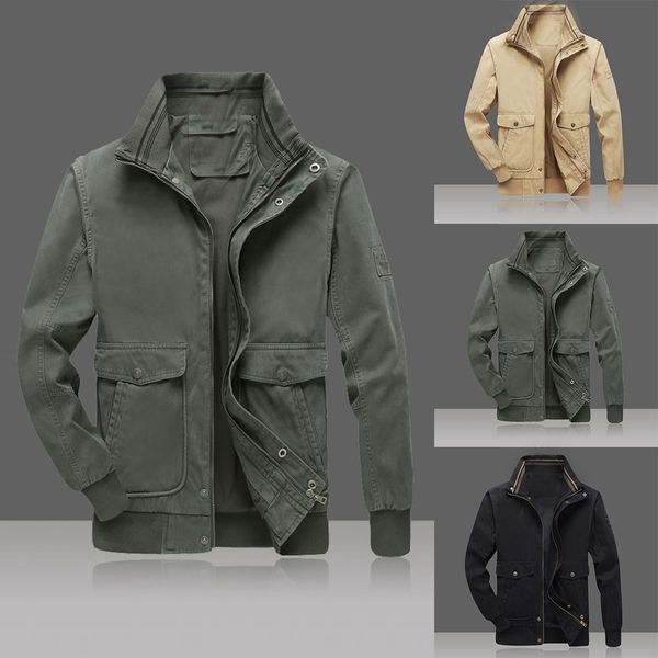 

hip hop men's thicken clothes winter sweatshirts men's autumn casual fashion pure color patchwork jacket zipper outwear coat #50, Black