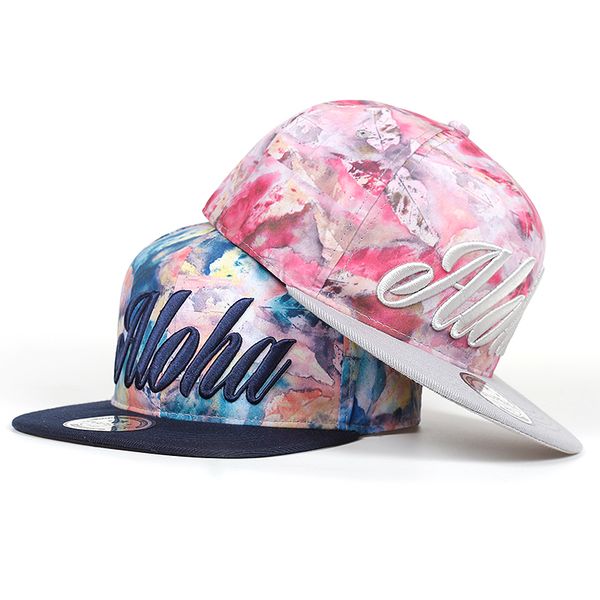 

flower aloha baseball cap snapback hip hop hats men women sun cap gorras fitted flat bill snapback caps garros, Blue;gray