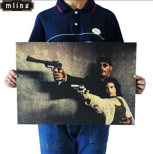 

52x36cm 6 types classic movie leon the professional vintage sticker poster retro poster wall decoracion pared home decor