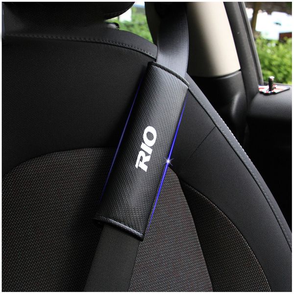 

2pcs reflective car seat belt shoulder pads safe seat belt cover for kia rio car styling auto parts accessories