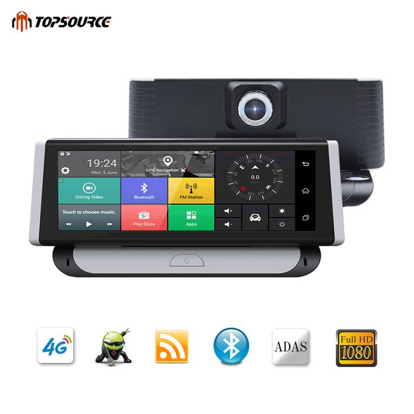 

ource car dvr 4g adas full hd 1080p dvr 7.84" android 5.1 video recorder dual lens bluetooth camera gps navigation 1gb 16gb