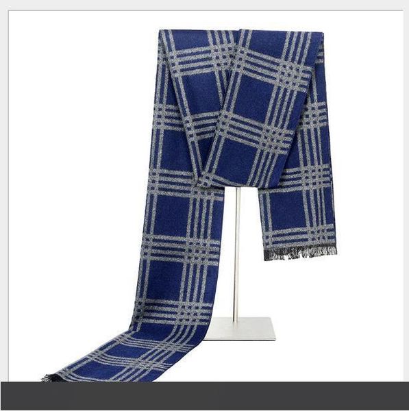 

новые 2 цвета кашемировые мужские британские зимние шарфы и осенние шарфы мужчины с красочным пледом мягкие 1 шт бесплатная доставка, Blue;gray