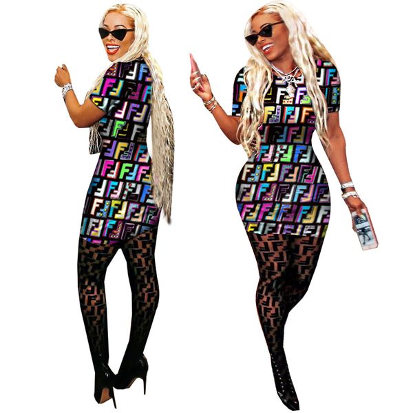 

Digital Printed Summer Women Dresses Crew Neck Letter F Printed Sexy Dresses Lady Clothing Club Bodycon Dresses