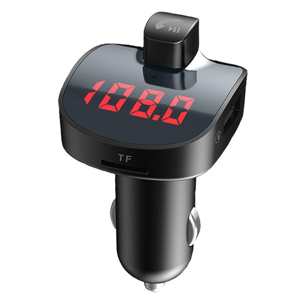 

2019 new car wireless bluetooth fm transmitter dual usb qc 3.0 mobile charger mp3 music player handsfor universal cars