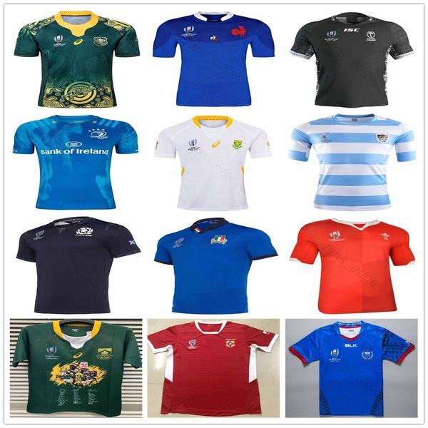 

2019 world cup rugby jerseys fiji tonga samoa scotland australia wales italy french munster argentina city home away shirt size s-xxxl, Black;gray