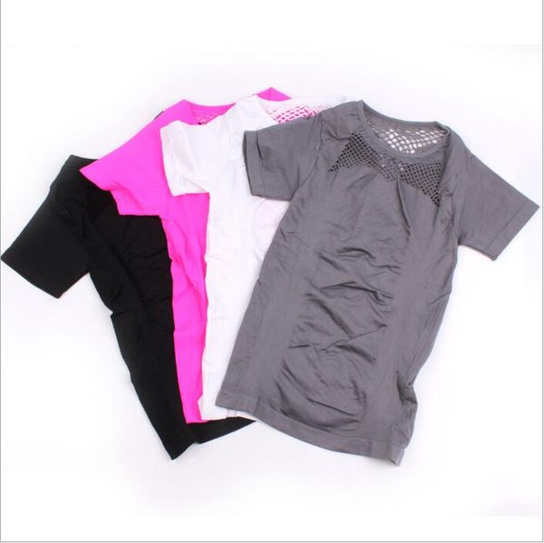 

women clothes slim blouses t-shirt workout sports quick-dry fit sportswear fitness running mesh blusas training b4944 gym shirts y pvhj, Black